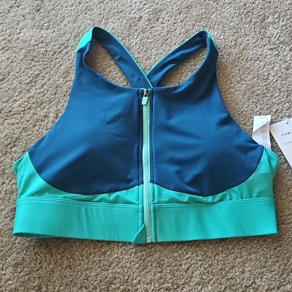 Fabletics Sports Bra Large High Support Zip Front